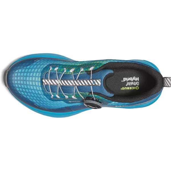 imageIcebug Womens NewRun BUGrip GTX Trail Running Shoe with Carbide Studded Traction SoleMist BlueAqua