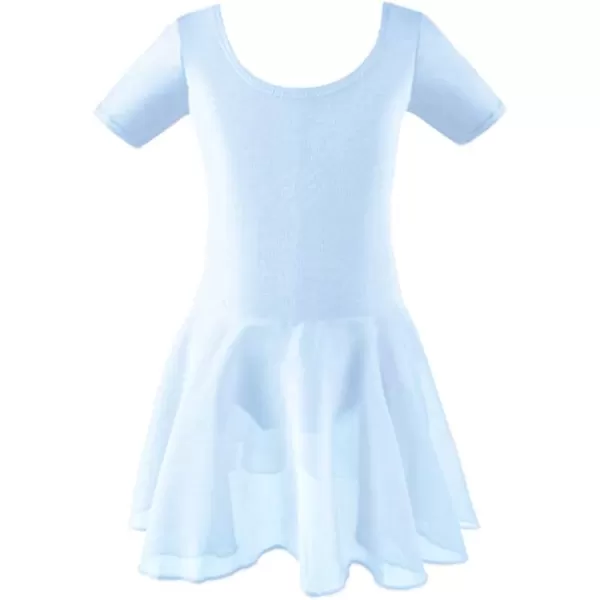 Stelle Ballet Leotards for Girls Dance Leotard with Skirt Toddler Activewear Dresses Criss-Cross Bow Back )