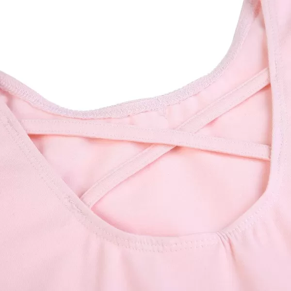 Stelle Ballet Leotards for Girls Dance Leotard with Skirt Toddler Activewear Dresses Criss-Cross Bow Back )