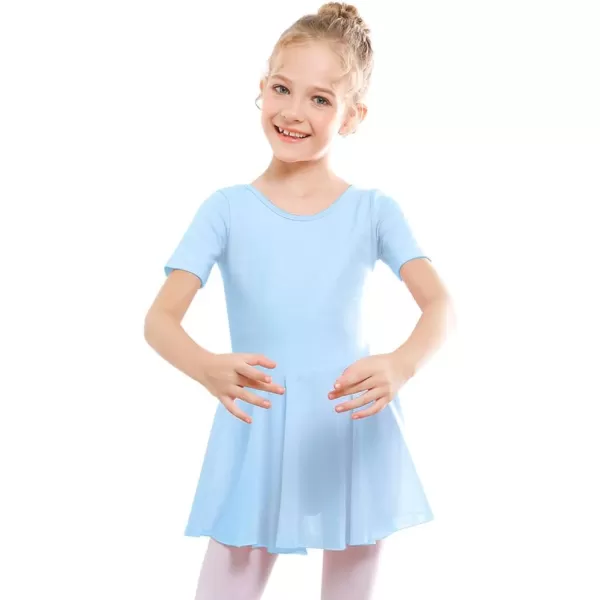 Stelle Ballet Leotards for Girls Dance Leotard with Skirt Toddler Activewear Dresses Criss-Cross Bow Back )
