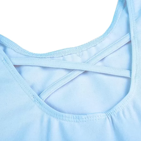 Stelle Ballet Leotards for Girls Dance Leotard with Skirt Toddler Activewear Dresses Criss-Cross Bow Back )