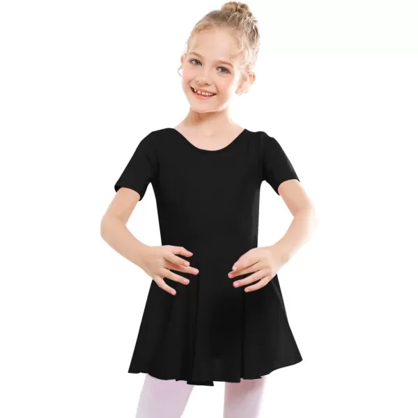 Stelle Ballet Leotards for Girls Dance Leotard with Skirt Toddler Activewear Dresses Criss-Cross Bow Back )