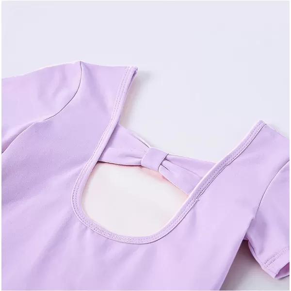 Stelle Ballet Leotards for Girls Dance Leotard with Skirt Toddler Activewear Dresses Criss-Cross Bow Back )
