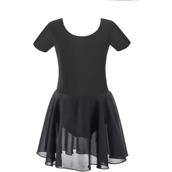 Stelle Ballet Leotards for Girls Dance Leotard with Skirt Toddler Activewear Dresses Criss-Cross Bow Back )