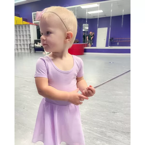 Stelle Ballet Leotards for Girls Dance Leotard with Skirt Toddler Activewear Dresses Criss-Cross Bow Back )