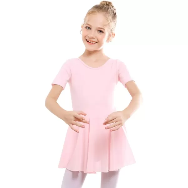 Stelle Ballet Leotards for Girls Dance Leotard with Skirt Toddler Activewear Dresses Criss-Cross Bow Back )