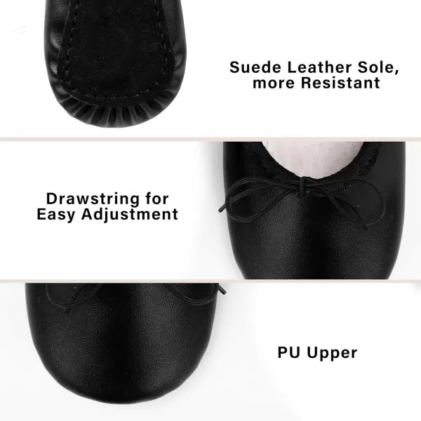 Stelle Ballet Shoes for Girls Toddler Dance Slippers PU Leather Boys Ballerina Shoes for Toddler/Little Kid/Big Kid/Women)