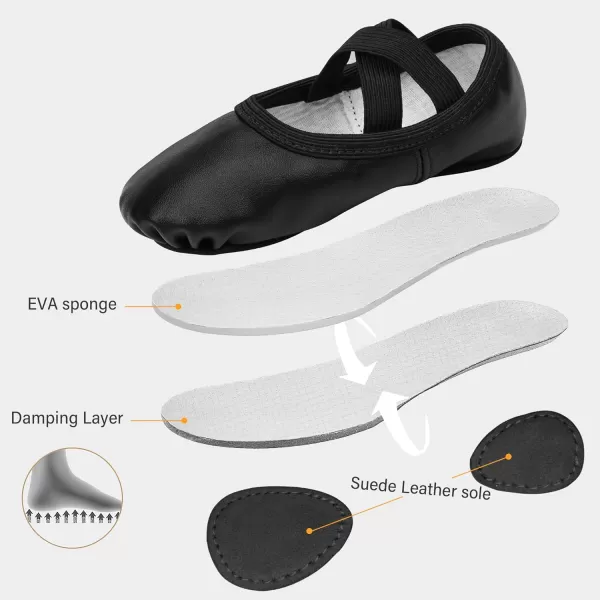 Stelle Ballet Shoes for Girls Toddler Dance Slippers PU Leather Boys Ballerina Shoes for Toddler/Little Kid/Big Kid/Women)