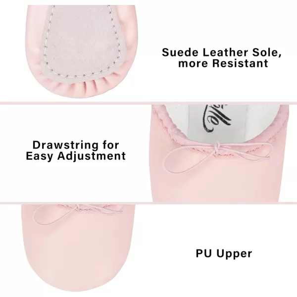 Stelle Ballet Shoes for Girls Toddler Dance Slippers PU Leather Boys Ballerina Shoes for Toddler/Little Kid/Big Kid/Women)