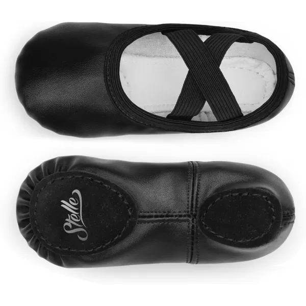 Stelle Ballet Shoes for Girls Toddler Dance Slippers PU Leather Boys Ballerina Shoes for Toddler/Little Kid/Big Kid/Women)