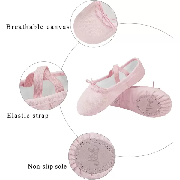 Stelle Ballet Shoes for Girls Women Canvas Ballet Slippers Dance Ballerina Shoes for Toddler/Little Kid/Big Kid/Women