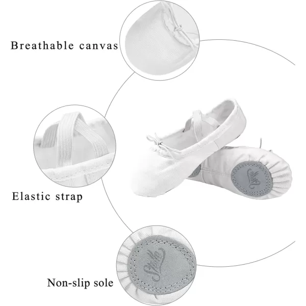 Stelle Ballet Shoes for Girls Women Canvas Ballet Slippers Dance Ballerina Shoes for Toddler/Little Kid/Big Kid/Women