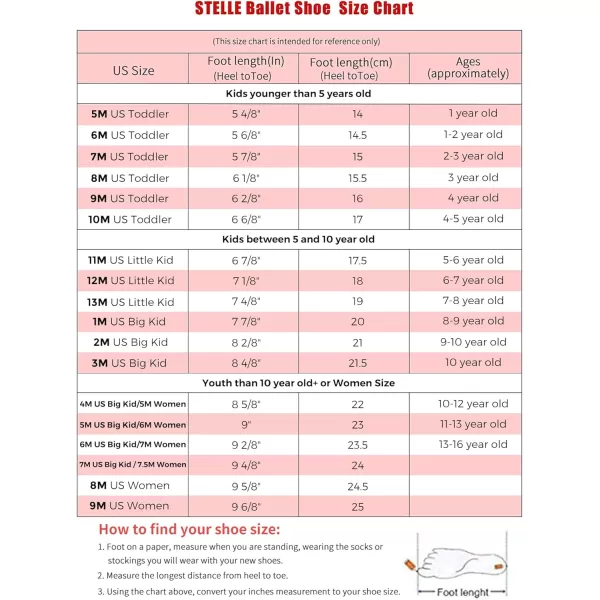 Stelle Ballet Shoes for Girls Women Canvas Ballet Slippers Dance Ballerina Shoes for Toddler/Little Kid/Big Kid/Women
