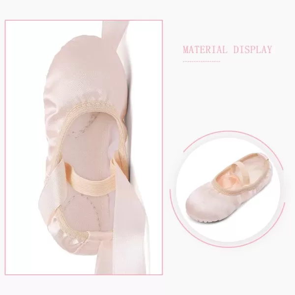 Stelle Ballet Shoes for Toddler Girls Satin/Glitter Ballet Slippers Dance Shoes