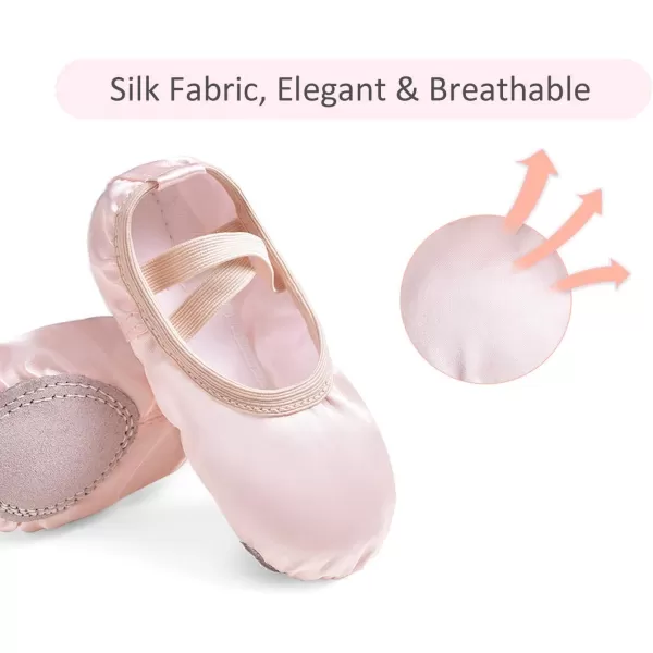 Stelle Ballet Shoes for Toddler Girls Satin/Glitter Ballet Slippers Dance Shoes)