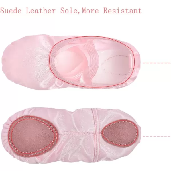 Stelle Ballet Shoes for Toddler Girls Satin/Glitter Ballet Slippers Dance Shoes