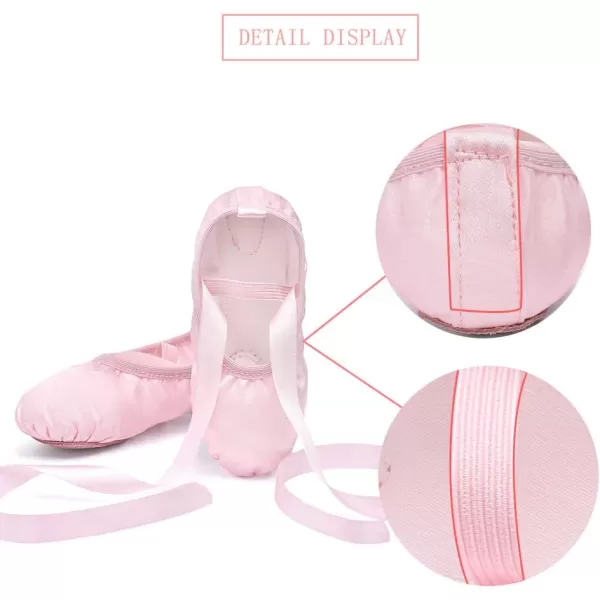Stelle Ballet Shoes for Toddler Girls Satin/Glitter Ballet Slippers Dance Shoes