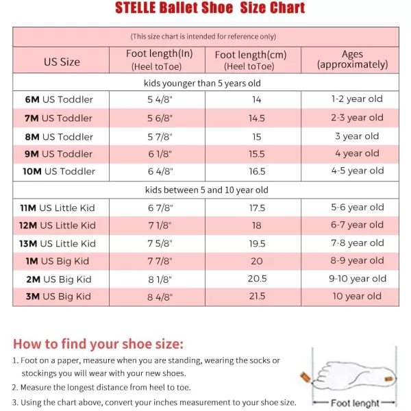 Stelle Ballet Shoes for Toddler Girls Satin/Glitter Ballet Slippers Dance Shoes)
