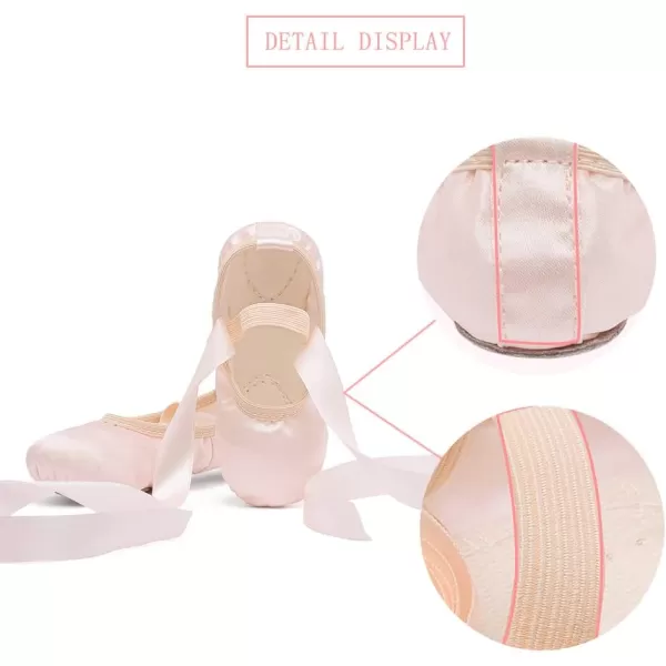 Stelle Ballet Shoes for Toddler Girls Satin/Glitter Ballet Slippers Dance Shoes