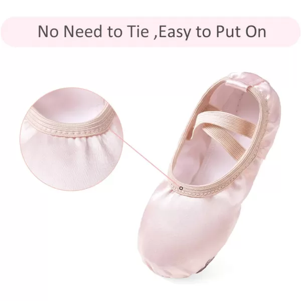 Stelle Ballet Shoes for Toddler Girls Satin/Glitter Ballet Slippers Dance Shoes)