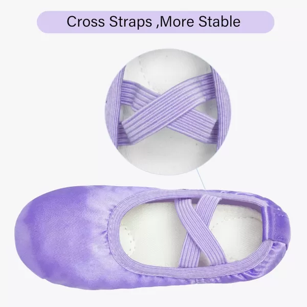 Stelle Ballet Shoes for Toddler Girls Satin/Glitter Ballet Slippers Dance Shoes)