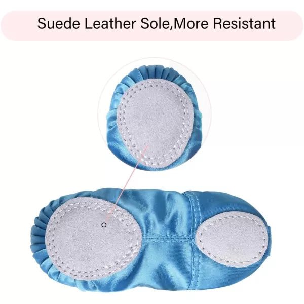 Stelle Ballet Shoes for Toddler Girls Satin/Glitter Ballet Slippers Dance Shoes)