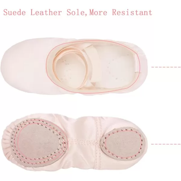 Stelle Ballet Shoes for Toddler Girls Satin/Glitter Ballet Slippers Dance Shoes