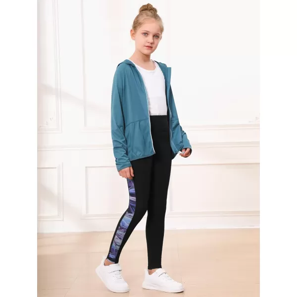 Stelle Girls Athletic Leggings Kids Dance Workout Running Yoga Pants with Hidden Pocket