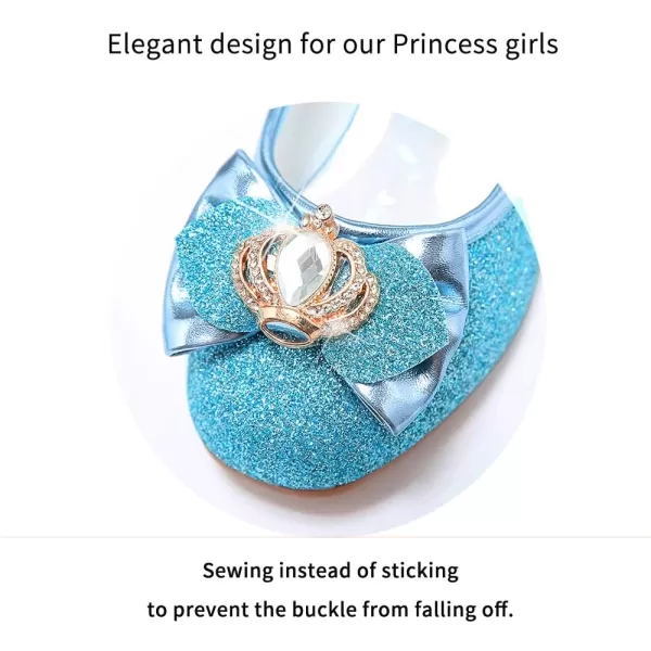 Stelle Girls Dress Shoes Toddler Princess Shoes Glitter Flower Little Girl Flats Mary Jane Low Heels for Party Wedding