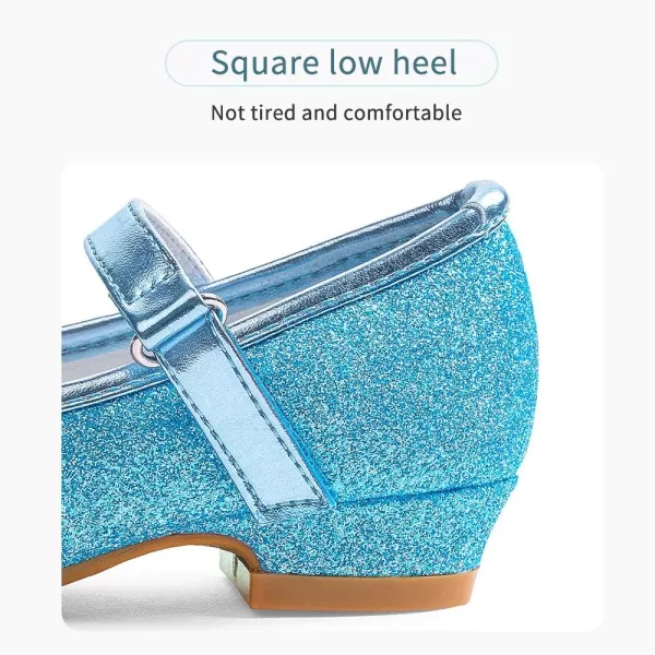 Stelle Girls Dress Shoes Toddler Princess Shoes Glitter Flower Little Girl Flats Mary Jane Low Heels for Party Wedding
