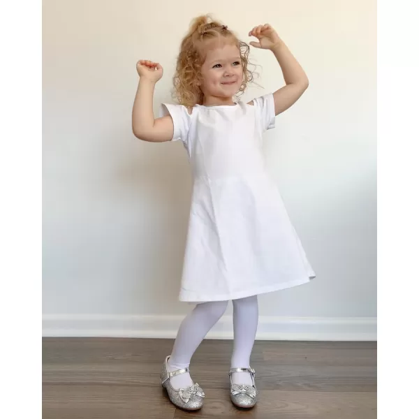 Stelle Girls Dress Shoes Toddler Princess Shoes Glitter Flower Little Girl Flats Mary Jane Low Heels for Party Wedding