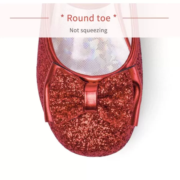 Stelle Girls Dress Shoes Toddler Princess Shoes Glitter Flower Little Girl Flats Mary Jane Low Heels for Party Wedding