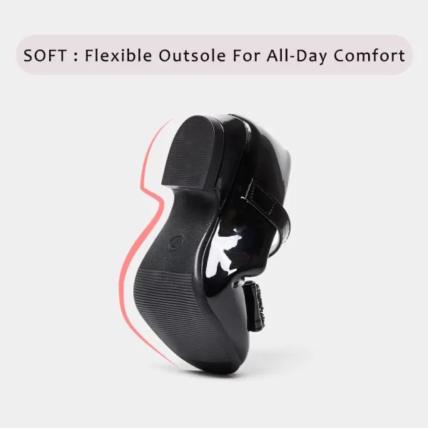 Stelle Girls Dress Shoes Toddler White Communion Easter Low Heels Flower Girl Mary Jane Flats for School Uniform Wedding