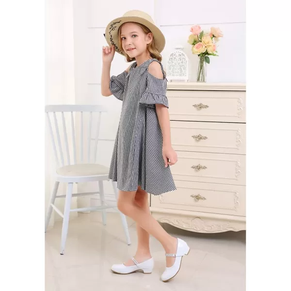 Stelle Girls Dress Shoes Toddler White Communion Easter Low Heels Flower Girl Mary Jane Flats for School Uniform Wedding