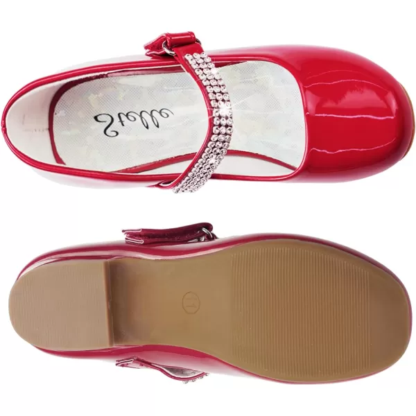 Stelle Girls Dress Shoes Toddler White Communion Easter Low Heels Flower Girl Mary Jane Flats for School Uniform Wedding