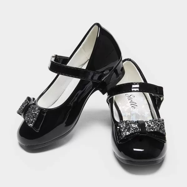 Stelle Girls Dress Shoes Toddler White Communion Easter Low Heels Flower Girl Mary Jane Flats for School Uniform Wedding