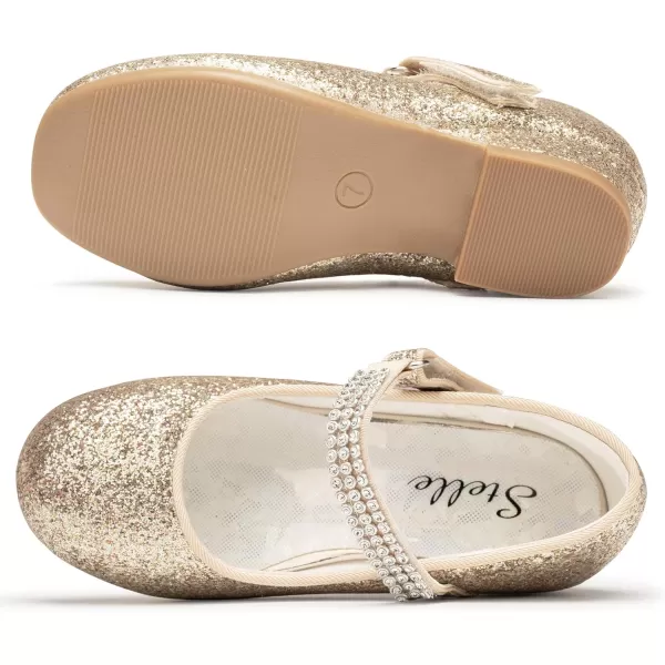 Stelle Girls Dress Shoes Toddler White Communion Easter Low Heels Flower Girl Mary Jane Flats for School Uniform Wedding