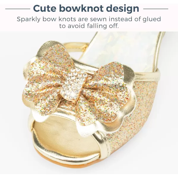 Stelle Girls High Heels White Communion Easter Dress Shoes Toddler Flower Glitter Princess Sandals for Party Wedding