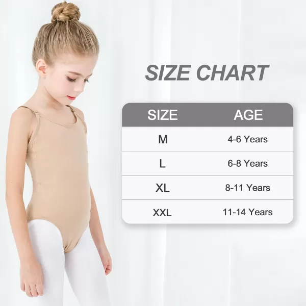 Stelle Girls Nude Seamless Undergarment Camisole Leotard for Dance/Ballet/Gymnastics