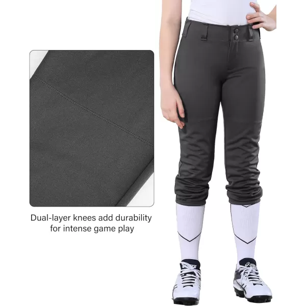 Stelle Girls' Softball Pants Youth Kids Baseball Pants Fastpitch Pants with Pockets Boys Tee Ball