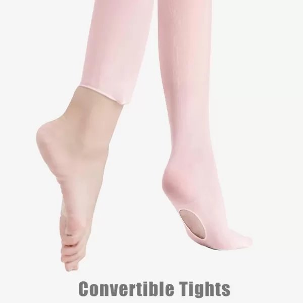 Stelle Girls Tights Ballet Dance Tights Women Ultra Soft Pro Convertible Transition Tights 