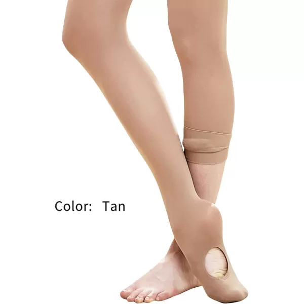 Stelle Girls Tights Ballet Dance Tights Women Ultra Soft Pro Convertible Transition Tights 