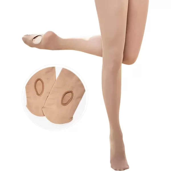 Stelle Girls Tights Ballet Dance Tights Women Ultra Soft Pro Convertible Transition Tights 