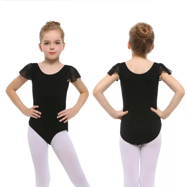 Stelle Girls Toddler Leotard for Ballet Dance Leotards Gymnastics Ruffle Short Sleeve Outfits