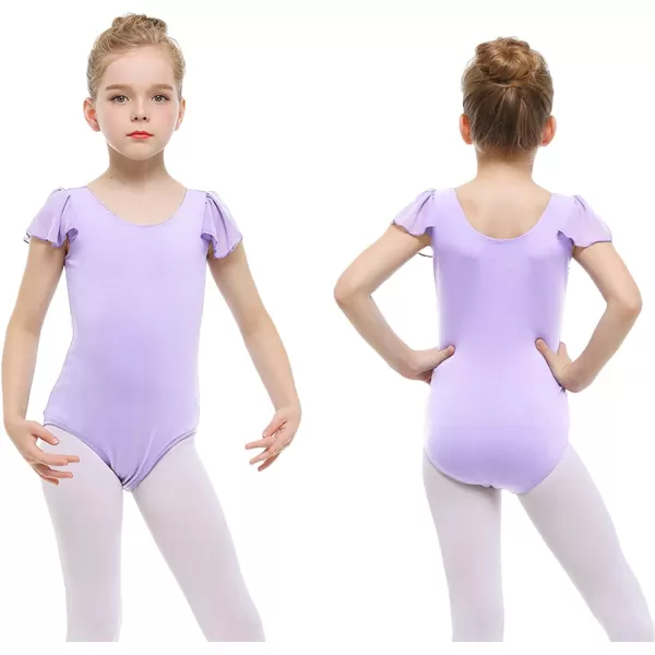 Stelle Girls Toddler Leotard for Ballet Dance Leotards Gymnastics Ruffle Short Sleeve Outfits