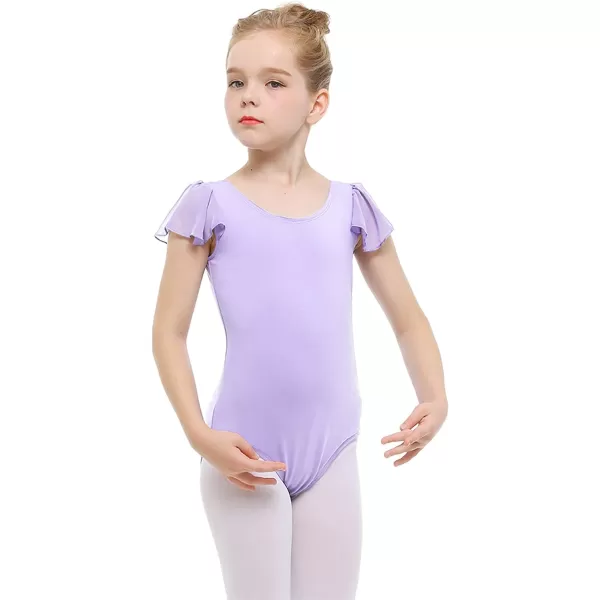 Stelle Girls Toddler Leotard for Ballet Dance Leotards Gymnastics Ruffle Short Sleeve Outfits