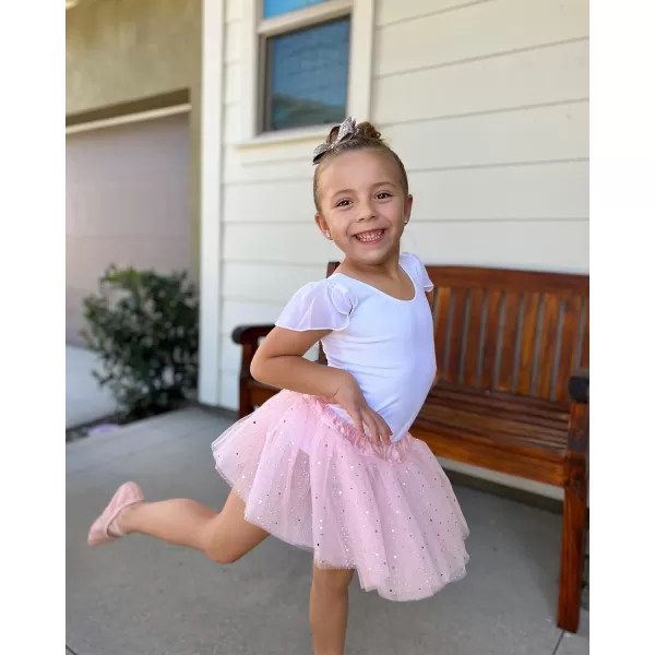Stelle Girls Toddler Leotard for Ballet Dance Leotards Gymnastics Ruffle Short Sleeve Outfits