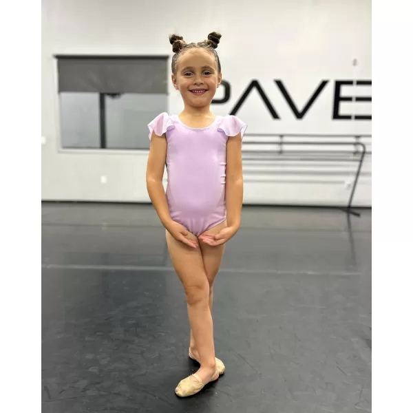 Stelle Girls Toddler Leotard for Ballet Dance Leotards Gymnastics Ruffle Short Sleeve Outfits