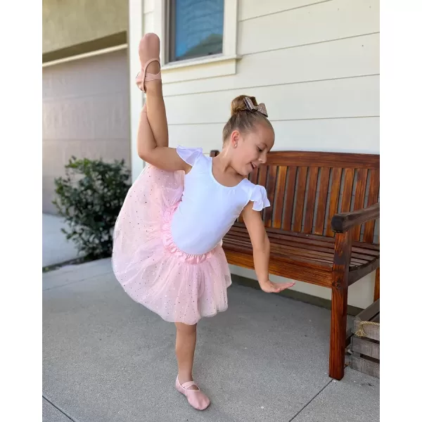 Stelle Girls Toddler Leotard for Ballet Dance Leotards Gymnastics Ruffle Short Sleeve Outfits