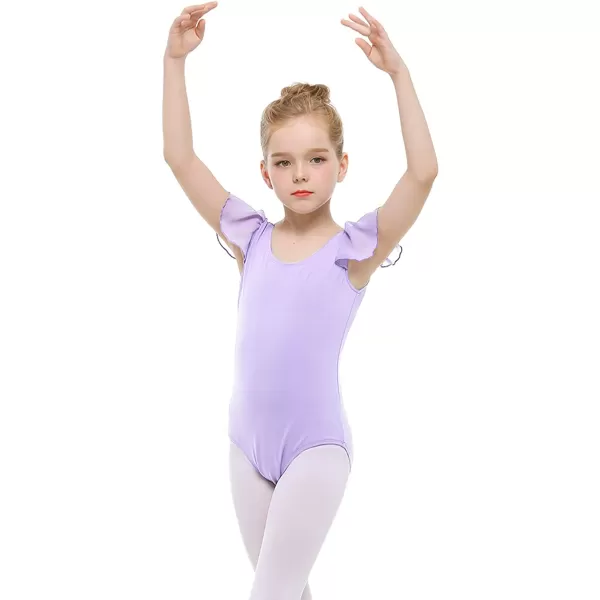 Stelle Girls Toddler Leotard for Ballet Dance Leotards Gymnastics Ruffle Short Sleeve Outfits